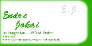 endre jokai business card